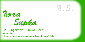 nora supka business card