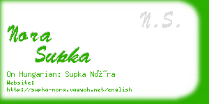 nora supka business card